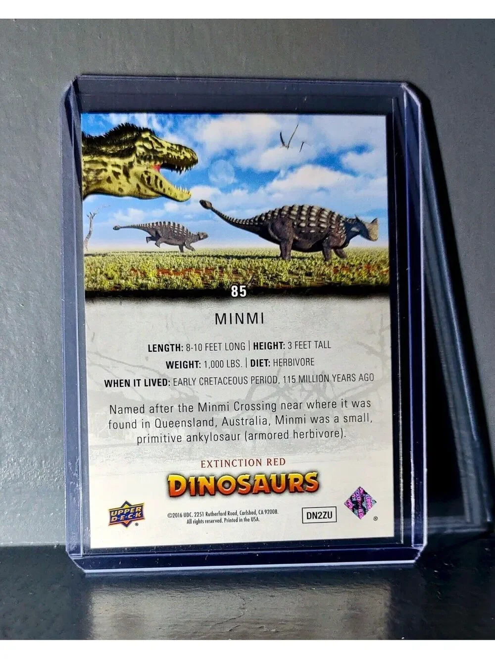 2015 Upper Deck Dinosaurs Minmi Extinction Red Parallel #85 Card